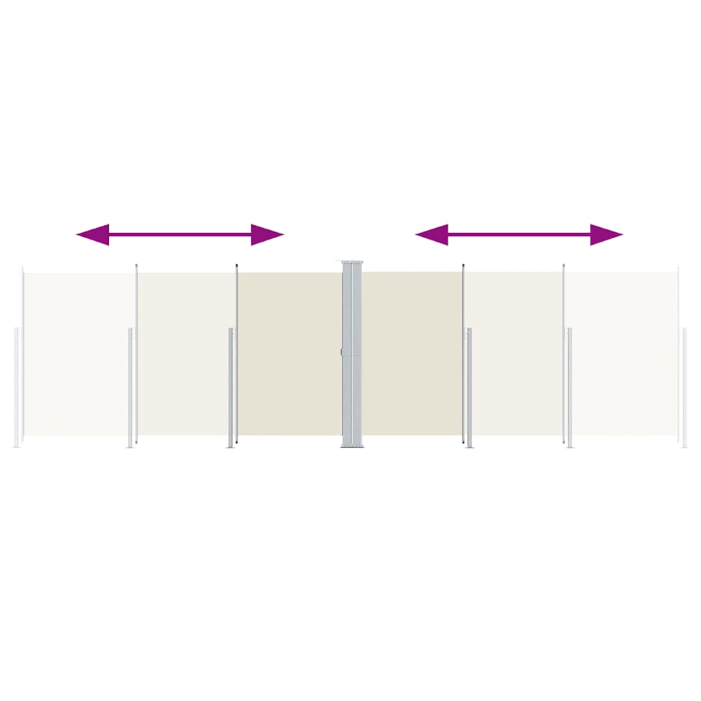 Seitenmarkise Ausziehbar Creme 180x600 cm