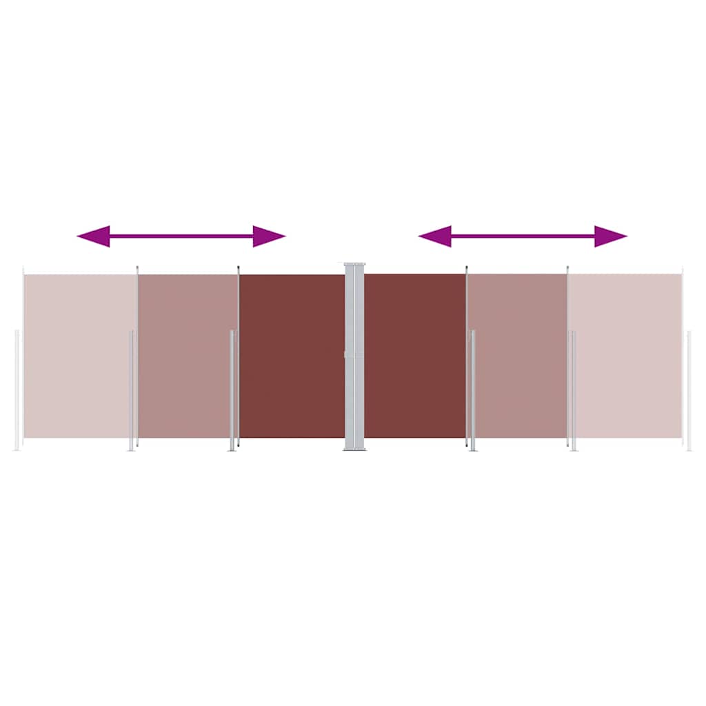 Seitenmarkise Ausziehbar Braun 180x600 cm
