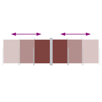 Seitenmarkise Ausziehbar Braun 180x600 cm