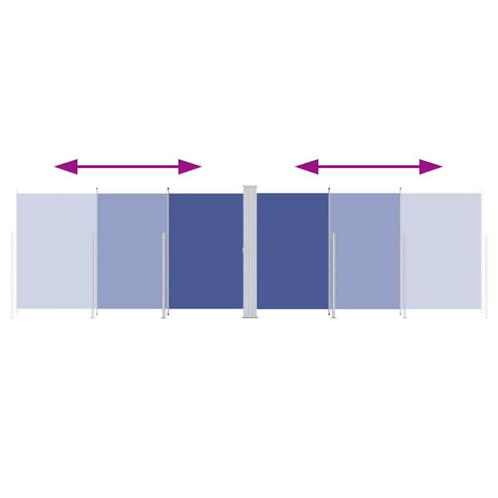 Seitenmarkise Ausziehbar Blau 180x600 cm