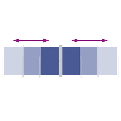 Seitenmarkise Ausziehbar Blau 180x600 cm