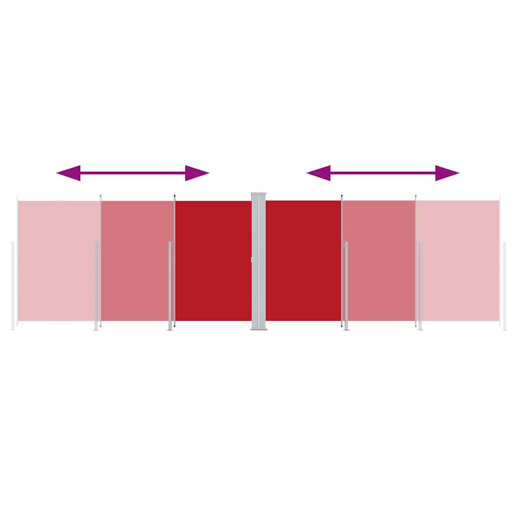 Seitenmarkise Ausziehbar Rot 180x600 cm