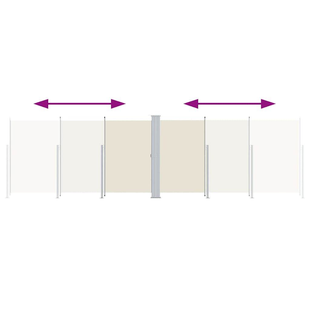 Seitenmarkise Ausziehbar Creme 200x600 cm