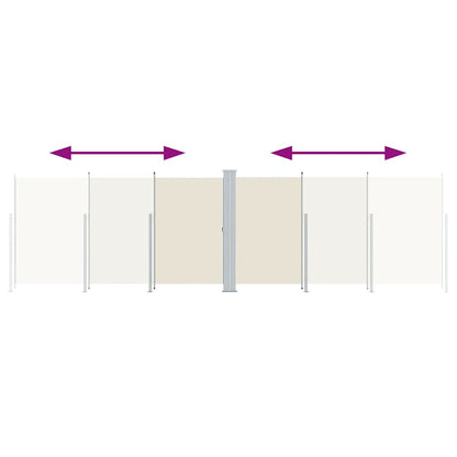 Seitenmarkise Ausziehbar Creme 200x600 cm
