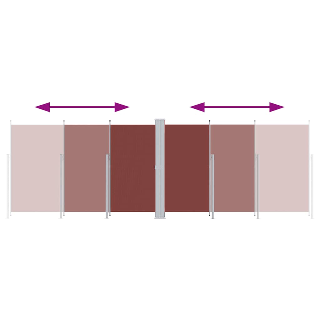 Seitenmarkise Ausziehbar Braun 200x600 cm