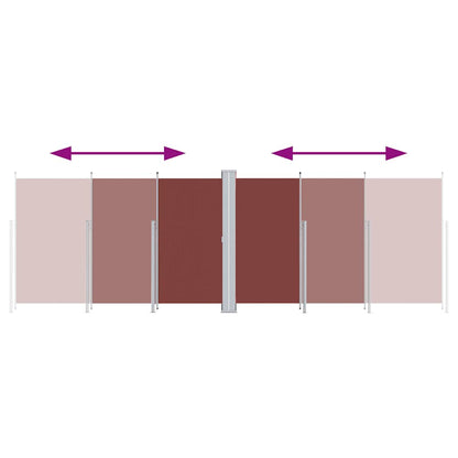 Seitenmarkise Ausziehbar Braun 200x600 cm