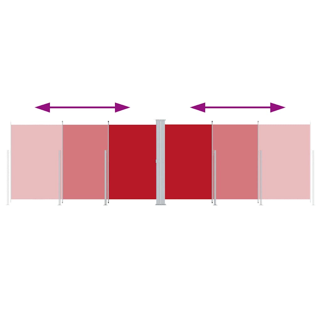 Seitenmarkise Ausziehbar Rot 200x600 cm