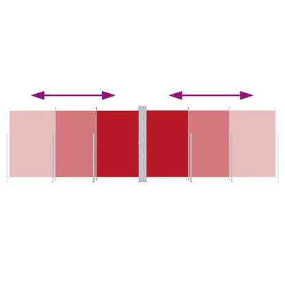 Seitenmarkise Ausziehbar Rot 200x600 cm