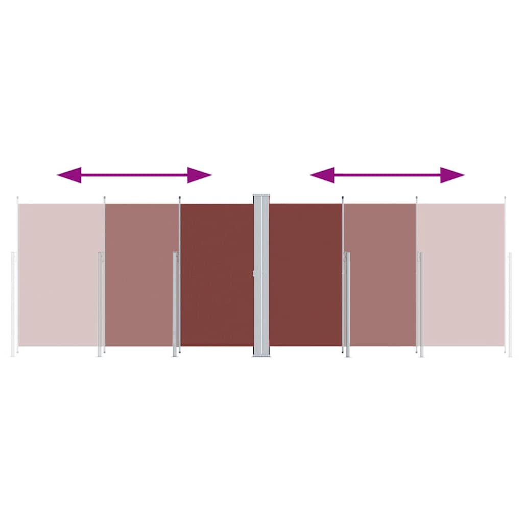 Seitenmarkise Ausziehbar Braun 220x600 cm