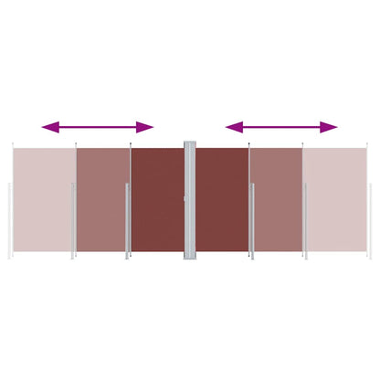 Seitenmarkise Ausziehbar Braun 220x600 cm
