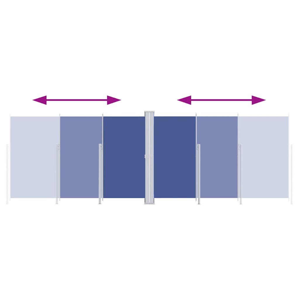 Seitenmarkise Ausziehbar Blau 220x600 cm