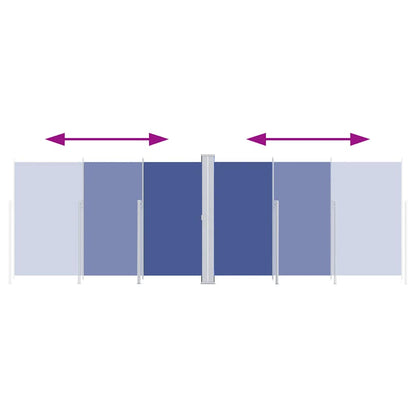 Seitenmarkise Ausziehbar Blau 220x600 cm