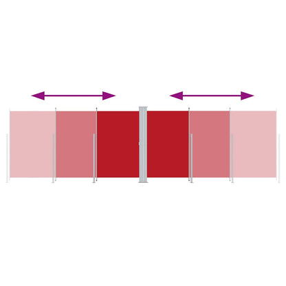 Seitenmarkise Ausziehbar Rot 220x600 cm