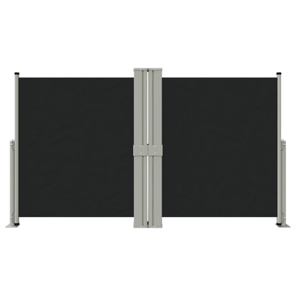 Seitenmarkise Ausziehbar Schwarz 140x1200 cm