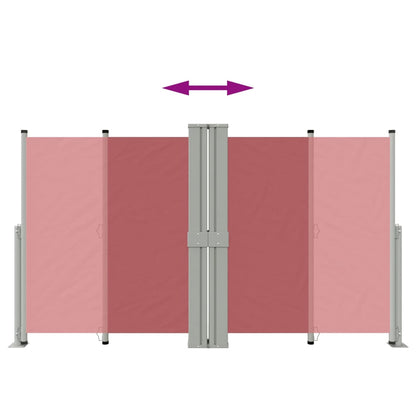 Seitenmarkise Ausziehbar Rot 140x1200 cm