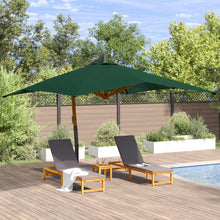 Ampelschirm mit Holzmast 400x300 cm Grün