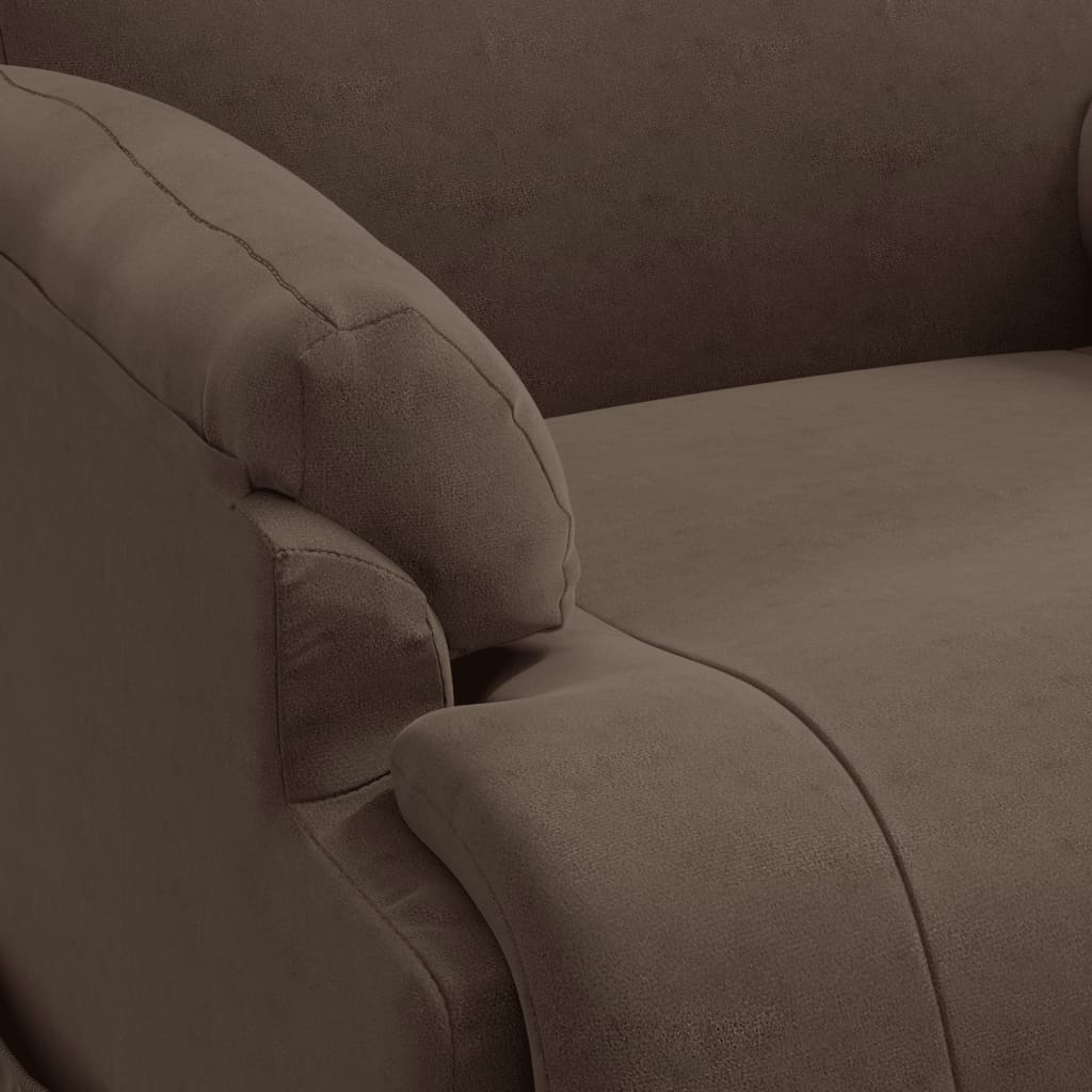 Massagesessel mit Aufstehhilfe Braun Wildleder-Optik