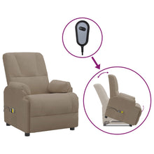 Massagesessel mit Aufstehhilfe Taupe Wildleder-Optik