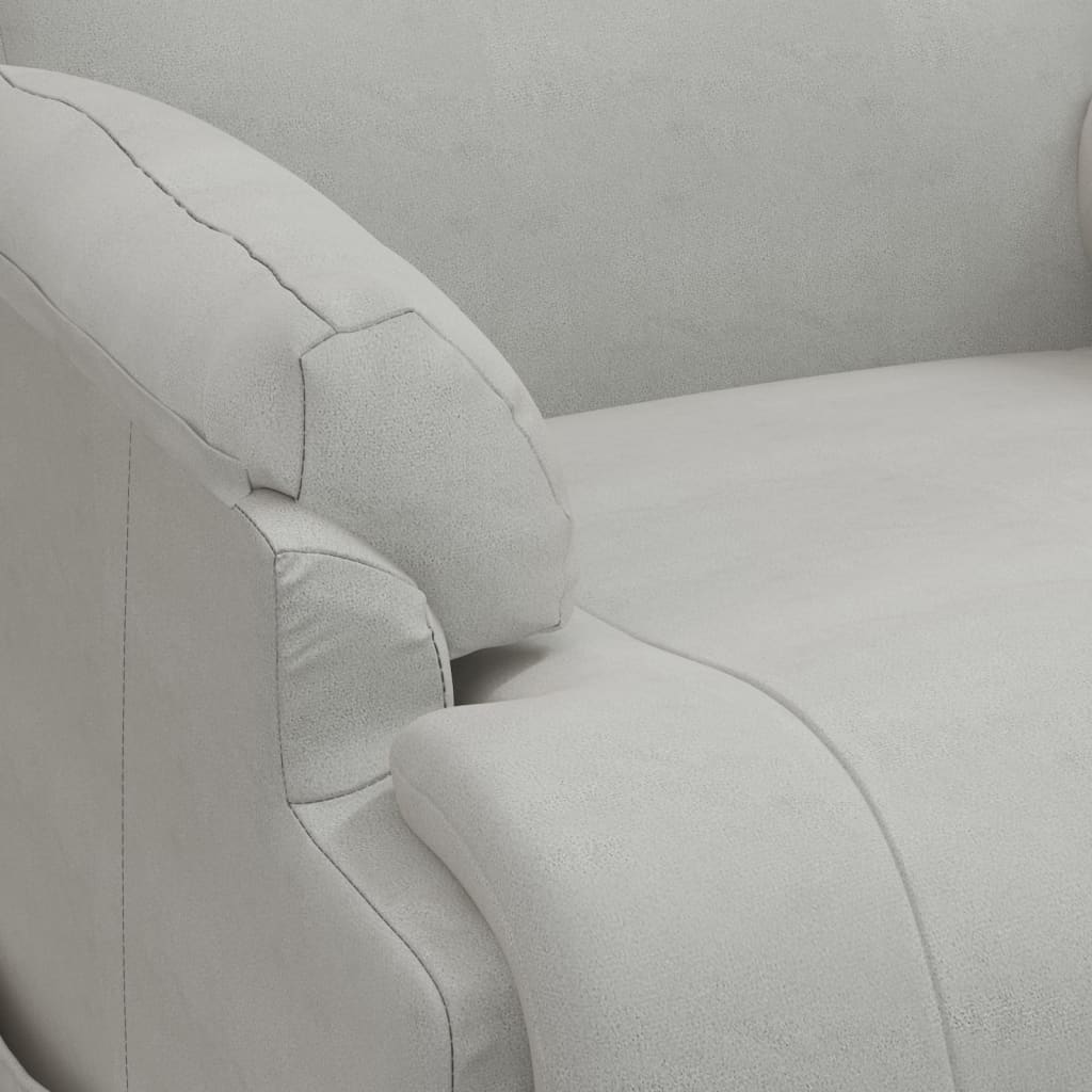 Massagesessel mit Aufstehhilfe Hellgrau Wildleder-Optik