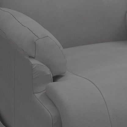 Massagesessel mit Aufstehhilfe Dunkelgrau Wildleder-Optik