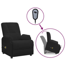 Massagesessel mit Aufstehhilfe Schwarz Wildleder-Optik