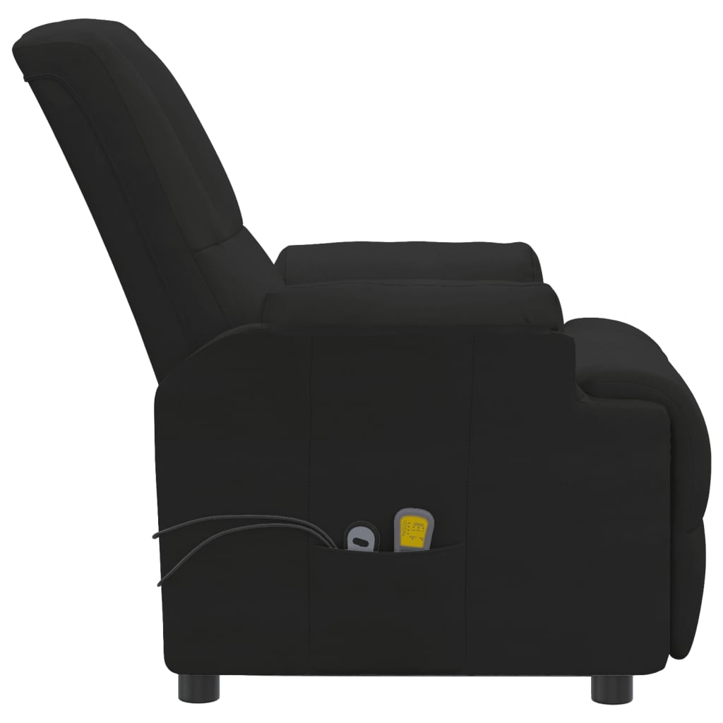 Massagesessel mit Aufstehhilfe Schwarz Wildleder-Optik