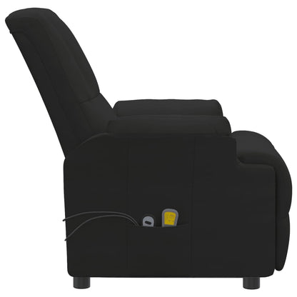 Massagesessel mit Aufstehhilfe Schwarz Wildleder-Optik