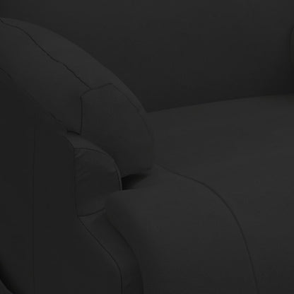 Massagesessel mit Aufstehhilfe Schwarz Wildleder-Optik