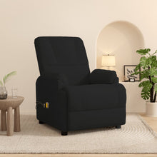 Massagesessel mit Aufstehhilfe Schwarz Wildleder-Optik