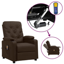 Massagesessel mit Aufstehhilfe Braun Kunstleder