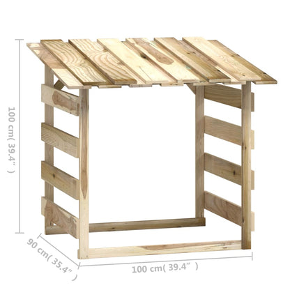 Pergola mit Dach 100x90x100 cm Imprägniertes Kiefernholz