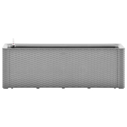 Garten-Hochbeet mit Selbstbewässerungssystem Grau 100x43x33 cm