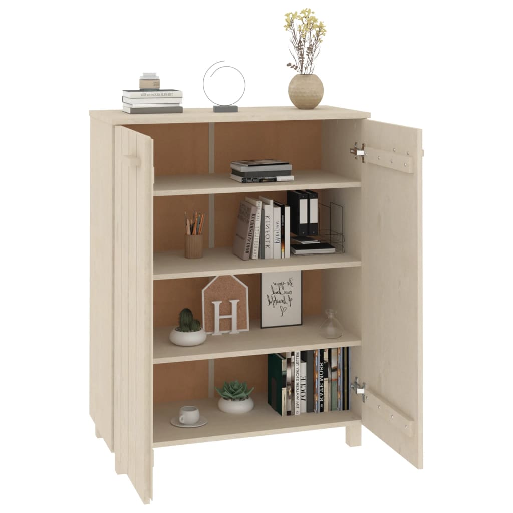 Schuhschrank HAMAR Honigbraun 85x40x108 cm Massivholz Kiefer