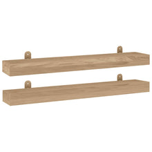 Wandregale 2 Stk. Massivholz Teak