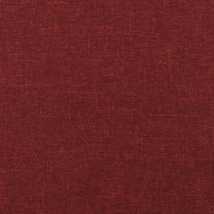 Fußhocker Weinrot 45x29,5x35 cm Stoff und Kunstleder