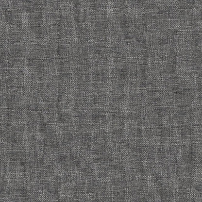 Fußhocker Hellgrau 60x60x36 cm Stoff und Kunstleder