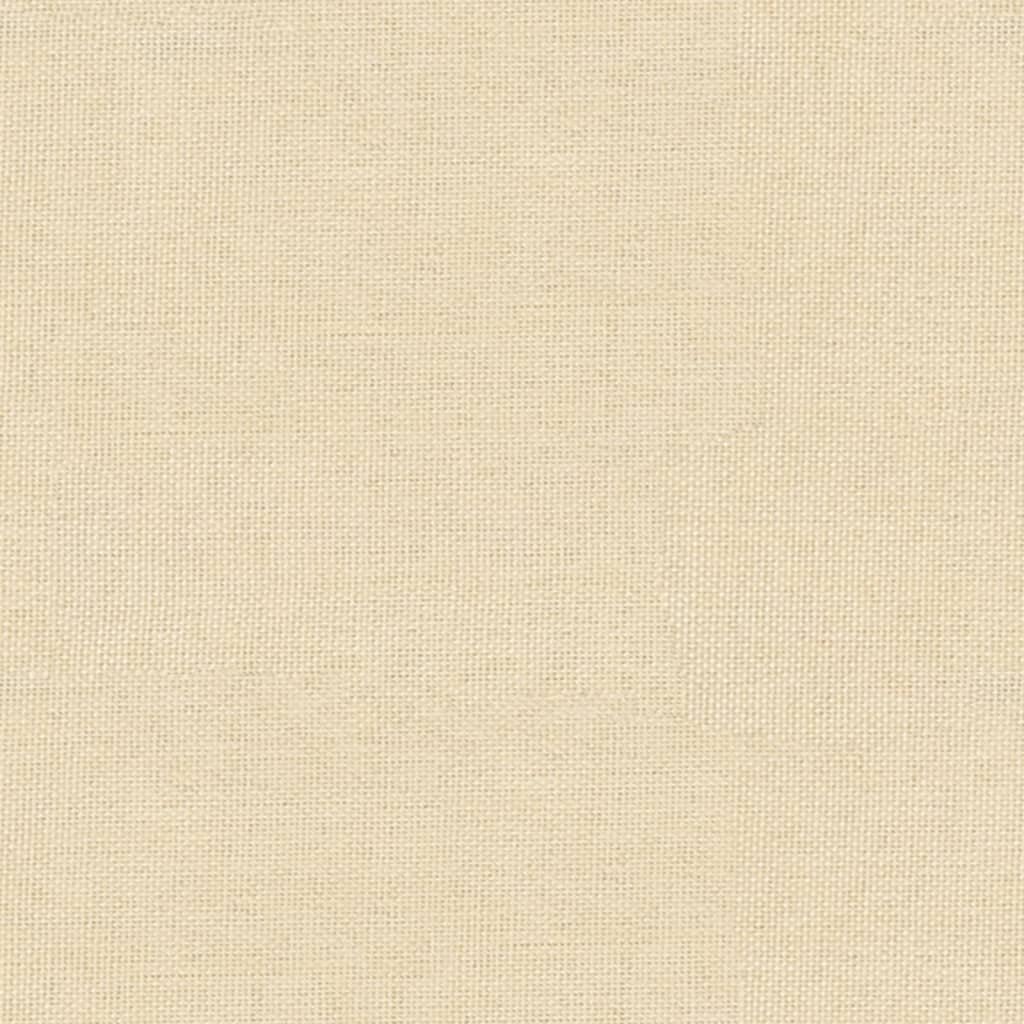 Fußhocker Creme 60x60x36 cm Stoff und Kunstleder