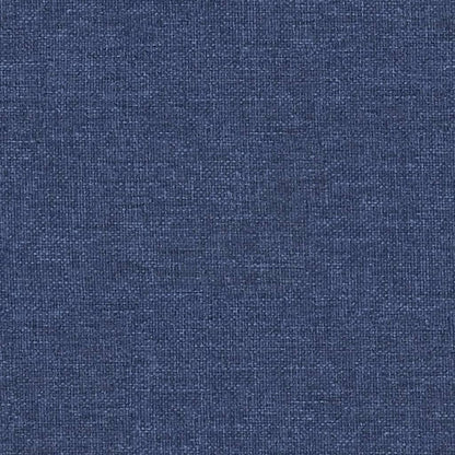 Fußhocker Blau 60x60x36 cm Stoff und Kunstleder