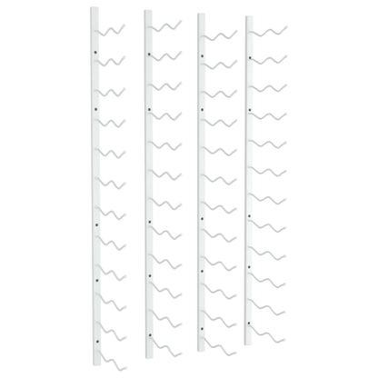 Wand-Weinregal für 24 Flaschen 2 Stk. Weiß Eisen