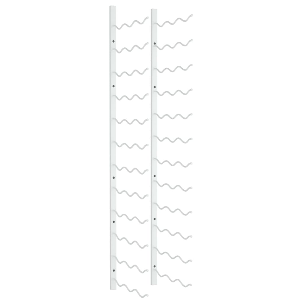 Wand-Weinregal für 36 Flaschen Weiß Eisen
