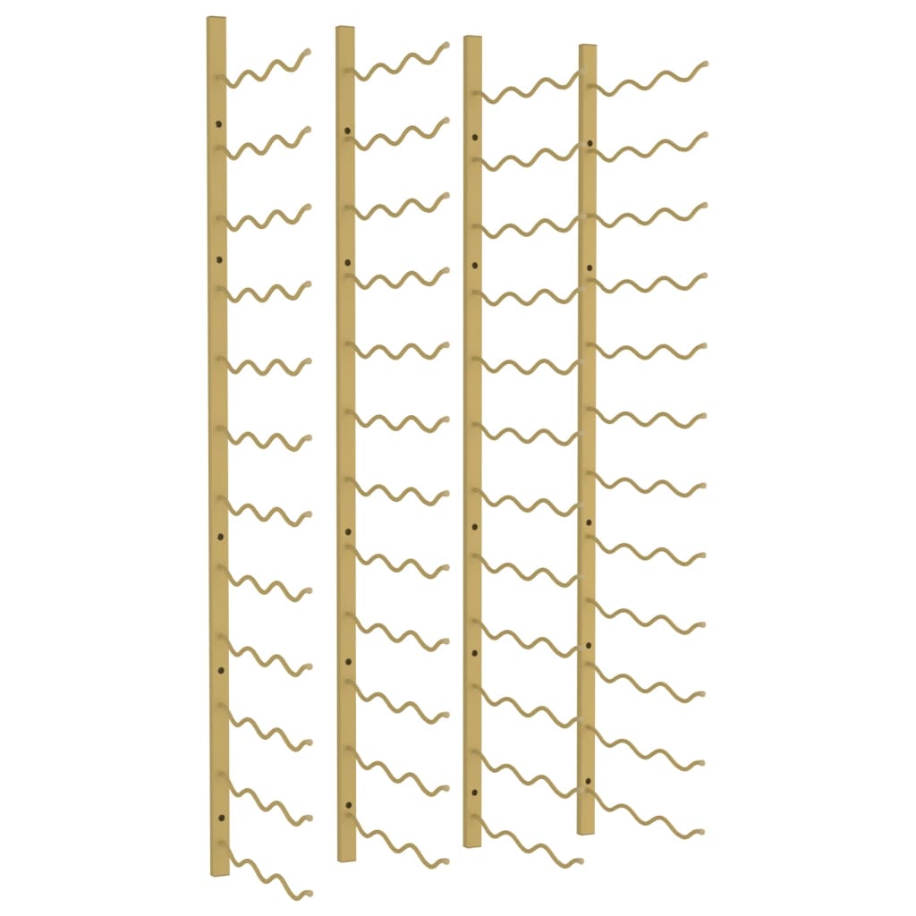 Wand-Weinregal für 36 Flaschen 2 Stk. Golden Eisen