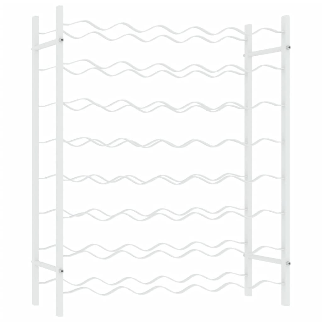 Weinregal für 48 Flaschen Weiß Metall