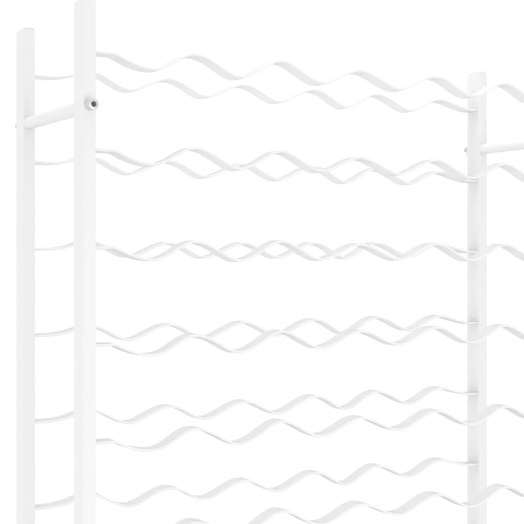 Weinregal für 48 Flaschen Weiß Metall