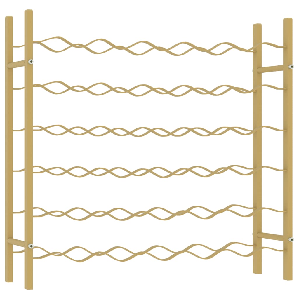 Weinregal für 36 Flaschen Golden Metall