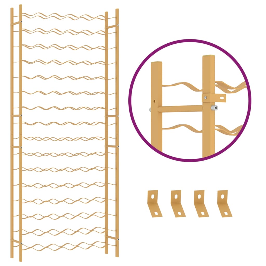 Weinregal für 96 Flaschen Golden Metall