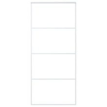 Schiebetür ESG-Glas und Aluminium 90x205 cm Weiß