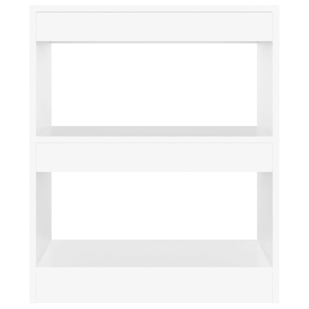 Bücherregal/Raumteiler Weiß 60x30x72 cm