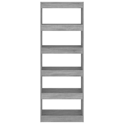 Bücherregal/Raumteiler Betongrau 60x30x166 cm Holzwerkstoff