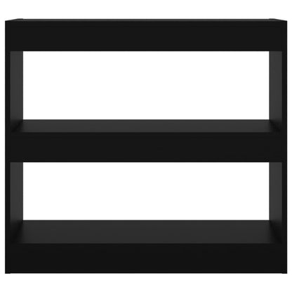 Bücherregal/Raumteiler Schwarz 80x30x72 cm