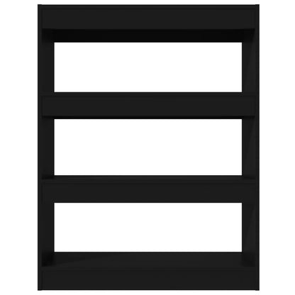 Bücherregal/Raumteiler Schwarz 80x30x103 cm Holzwerkstoff